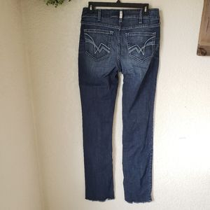 Women's Ariat R.E.A.L. Perfect Rise Stretch Patty Straight Leg Jeans Raw Hem 29L